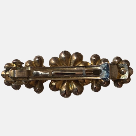 Sparkling Floral Crystal Barrette - Picture 4 of 6